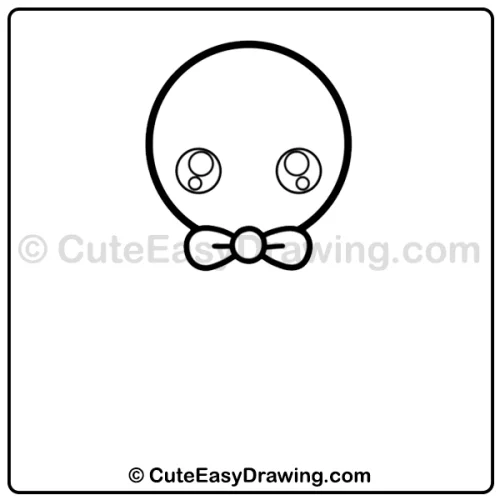 cute gingerbread man drawing - step 2