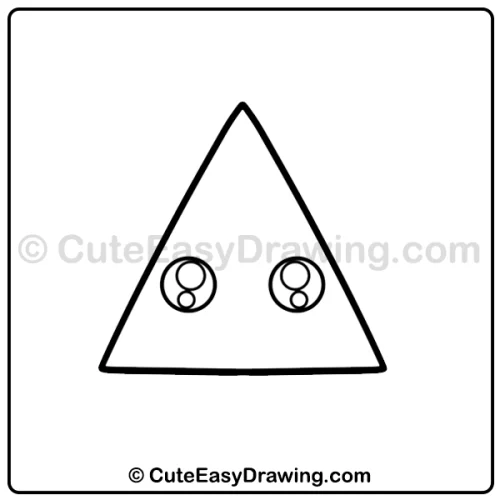 Christmas tree drawing for kids - step 2