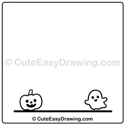 6 Simple Steps to a Fun Halloween Castle Drawing for Kids 3 Halloween castle drawing - step 1