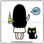 8-Step Cute Ghost Girl Drawing for Kids: A Fun Halloween Art Activity cute ghost girl drawing - final