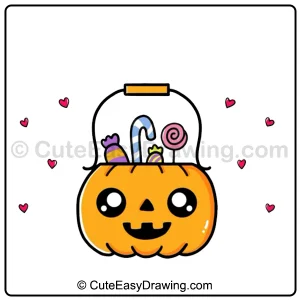 cute Halloween pumpkin drawing