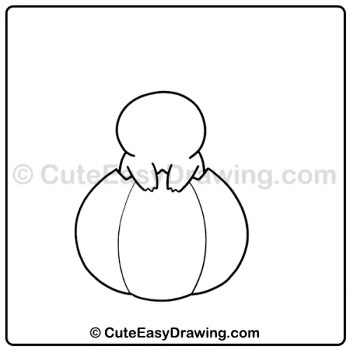 8 Easy Ideas for Pikachu Halloween Pumpkin Drawing Kids Can Follow 6 Pikachu Halloween pumpkin drawing - step 4