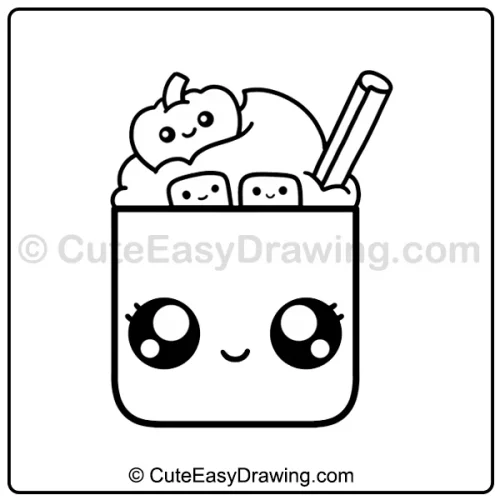 cute Halloween hot chocolate mug - step 6