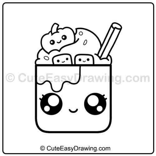 cute Halloween hot chocolate mug - step 7