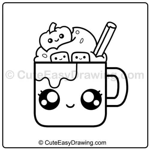 cute Halloween hot chocolate mug - step 8