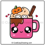 cute Halloween hot chocolate mug