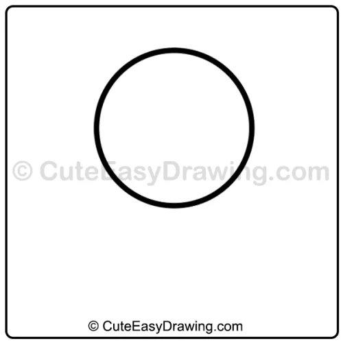 Halloween lollipop drawing - step 1