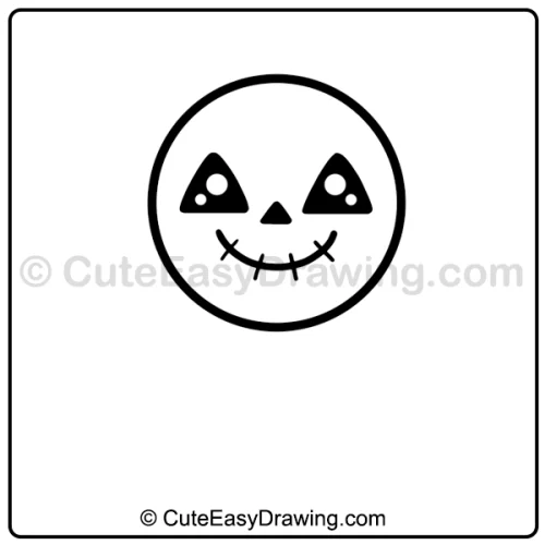 Halloween lollipop drawing - step 4