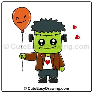 cute Frankenstein drawing