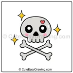 skull and crossbones drawing