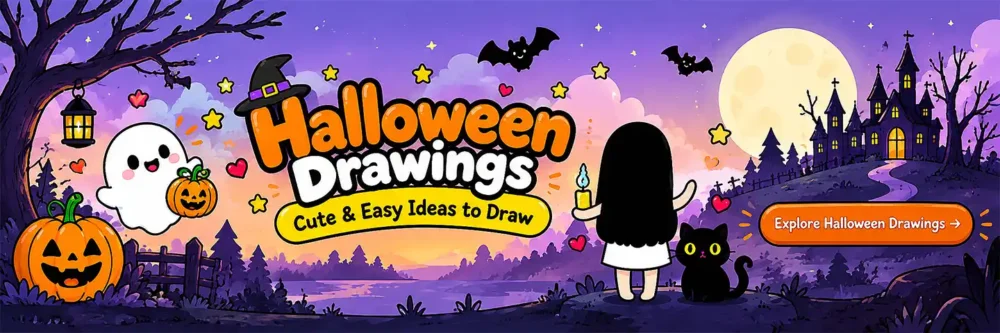 Cute Easy Drawings 39 Halloween-Drawing-Ideas